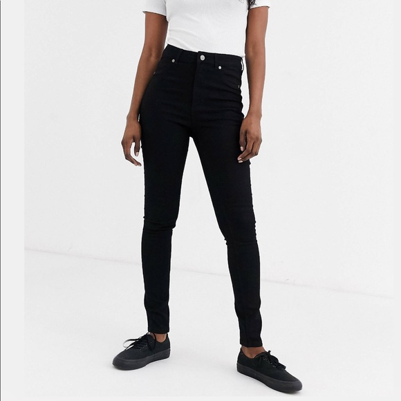 Black High Spray Skinny Jeans Stretch, Revolve ASOS, Size S - Picture 2 of 15